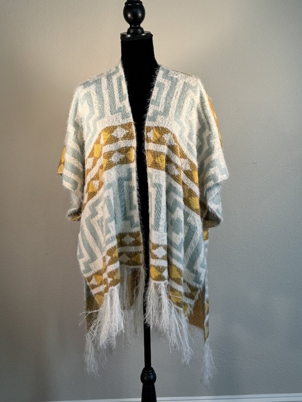 Free People Eyelash Aztec Kimono NWOT